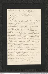 Nachlass Franz Steindachner, Brief von Alberto Perugia an Franz Steindachner (17.01.1881), Inv.Nr. 392.01, Seite 1